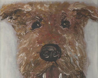 scruffy DOG painting digital download