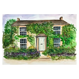 Custom house watercolour painting COMMISSION, custom portrait, HOUSE PORTRAIT, personalised painting, gift ideas
