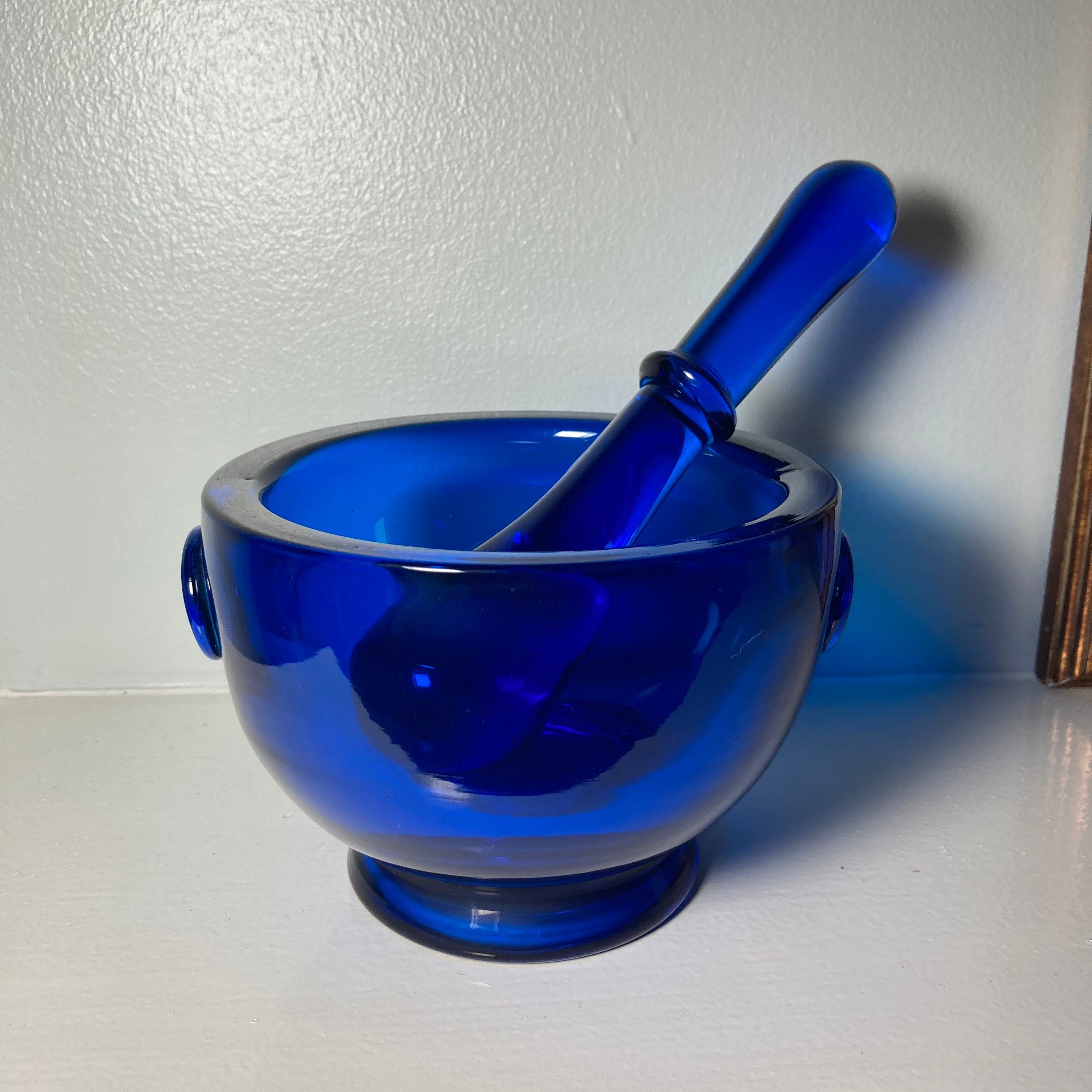 Cobalt 19th Cen. England Mortar & Pestle Etsy