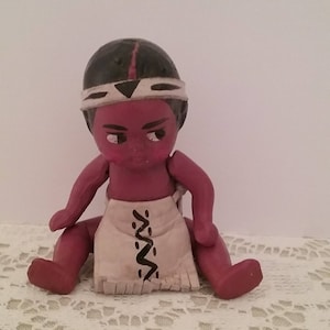 Vintage 1930&#39;s Ceramic American Indian Doll