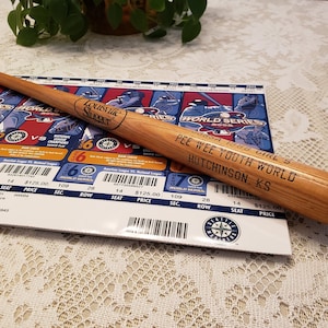 Vintage Miniature Louisville Slugger 125 Wood Baseball Bat - USSSA 1998 Girl&#39;s Pee Wee Youth World Hutchinson KS  ***Free Shipping***