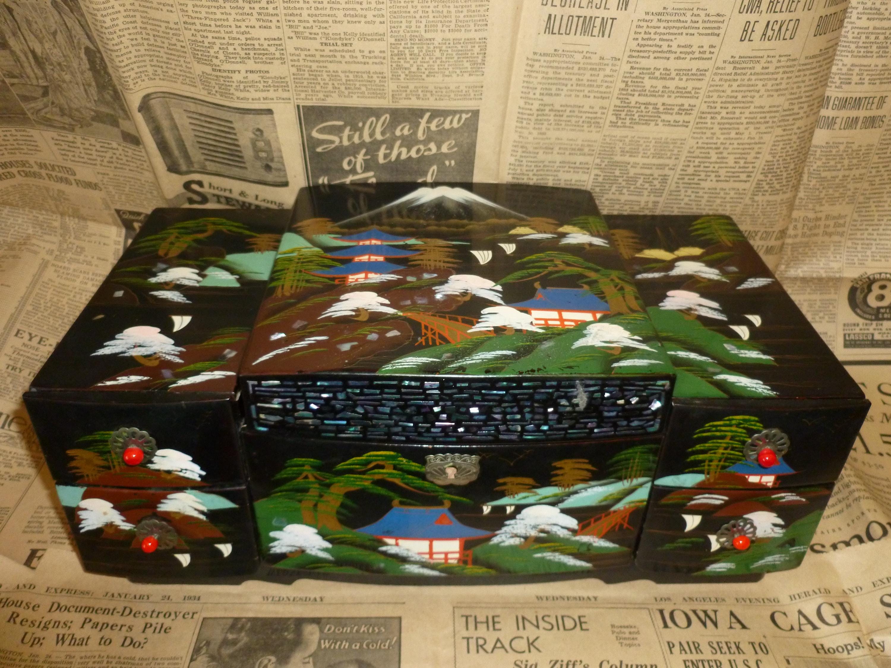 1950 Japanese Jewelry Box - Etsy