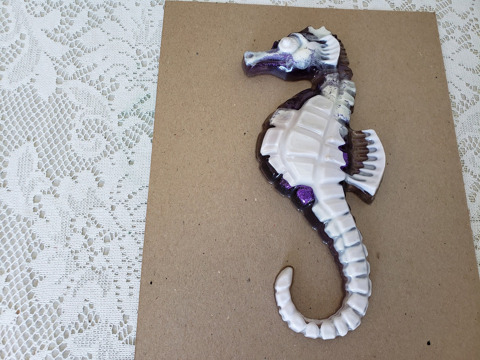 Vintage Resin Wall Hanging Seahorse Etsy