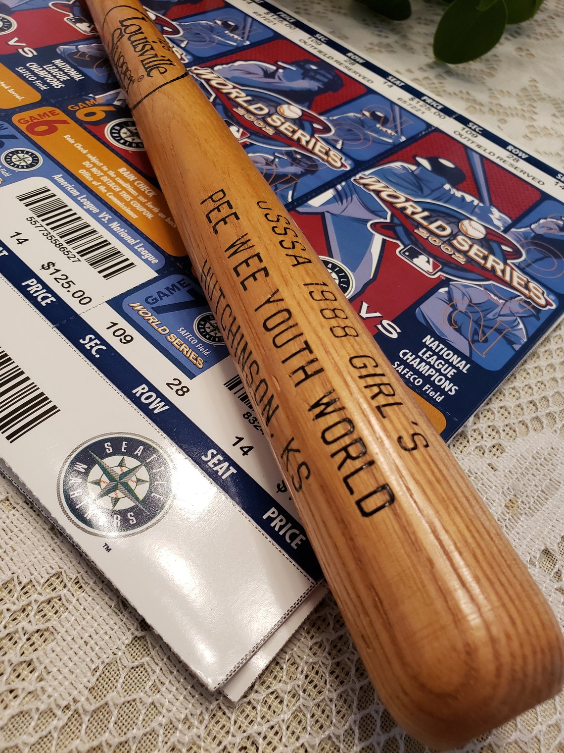 Vintage Miniature Louisville Slugger 125 Wood Baseball Bat Etsy