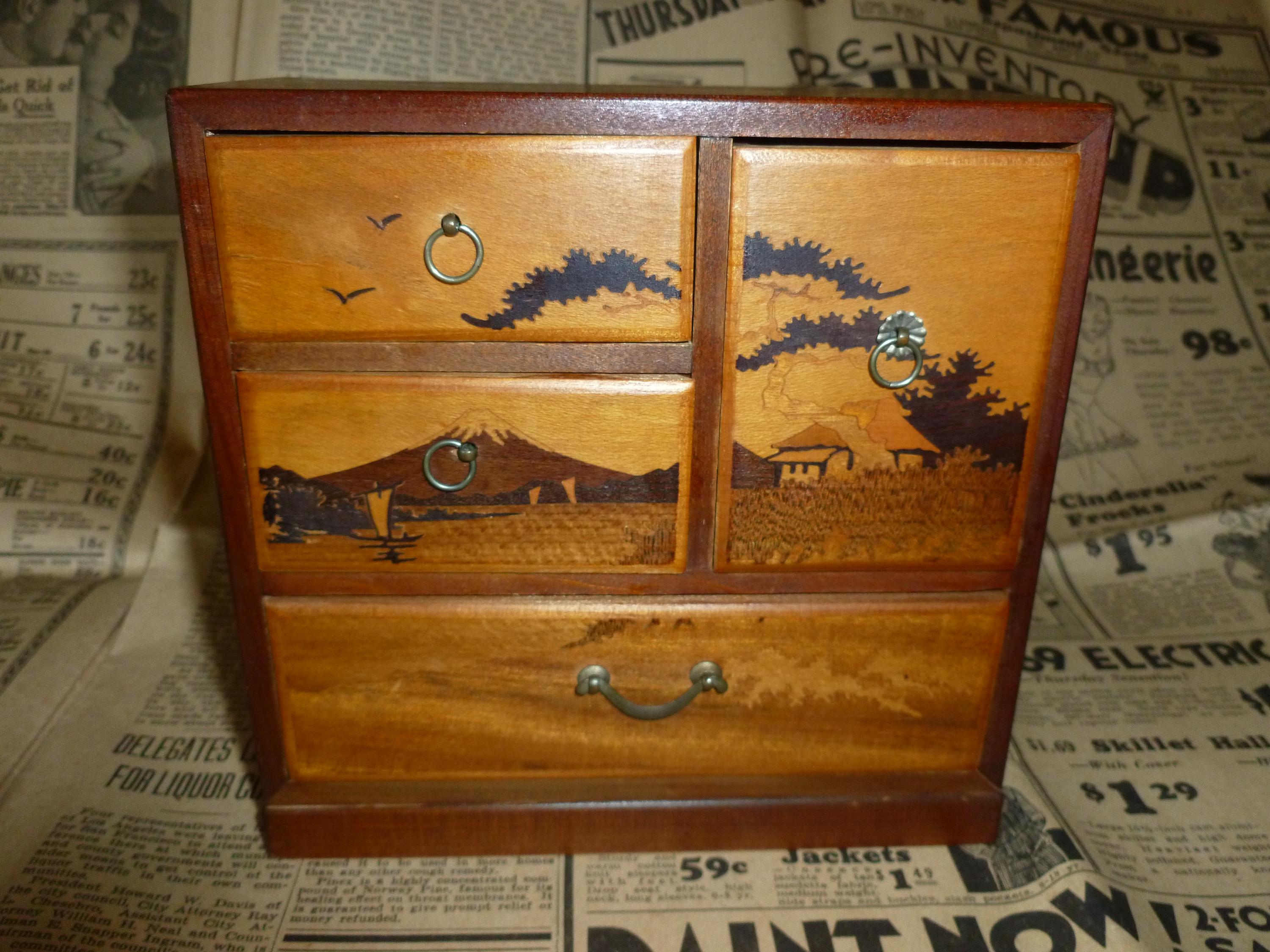 Japanese Marquetry Jewelry Box - Etsy