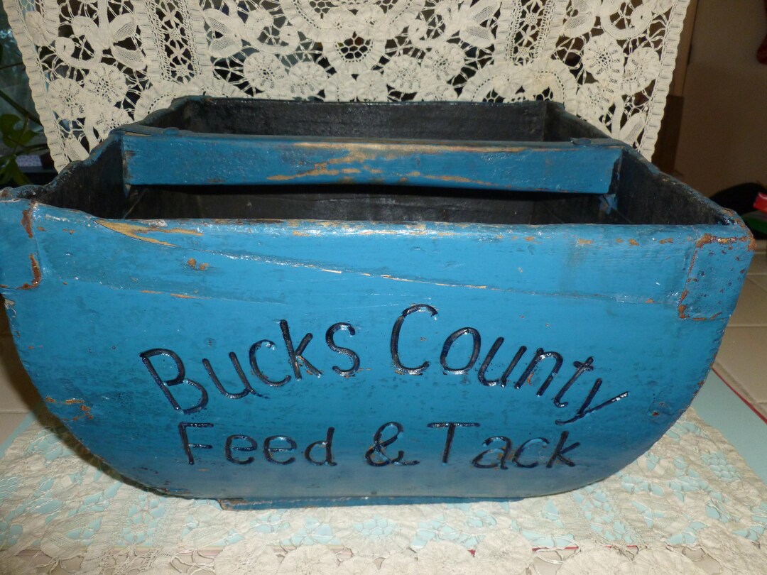 A Primitive Antique Chinese Wooden Rice / Grain Bucket / From the Late ...