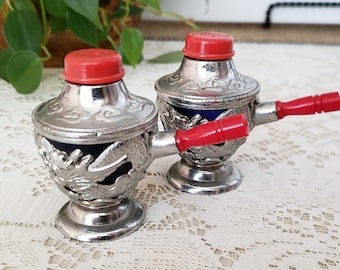 ALESSI Mr. Mrs. Chin Salt & Pepper Shakers | Yellow and Green Set