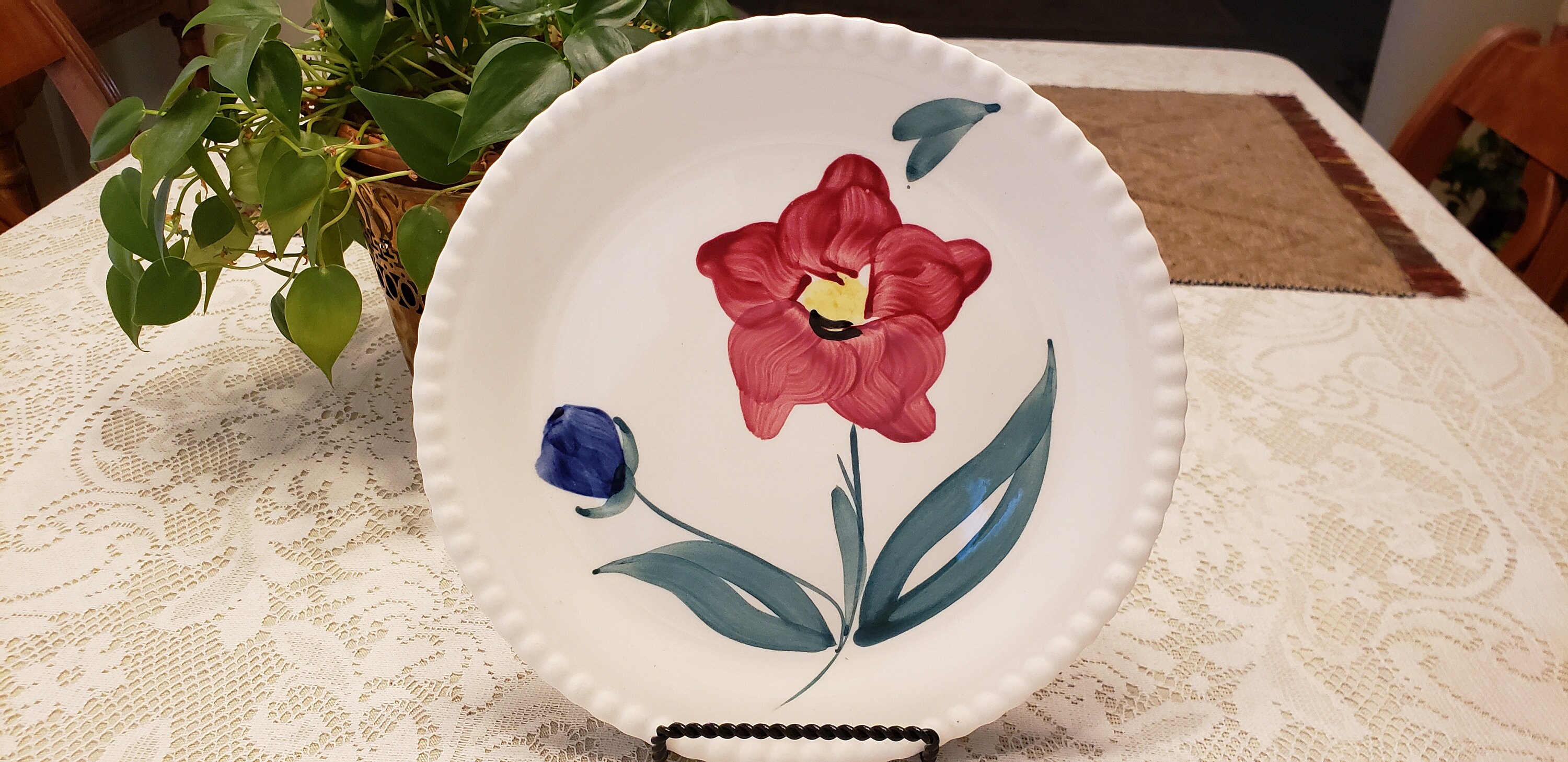 Vintage Blue Ridge Pottery Pie Crust Edge Amelia Pattern 9-14 Plate ...
