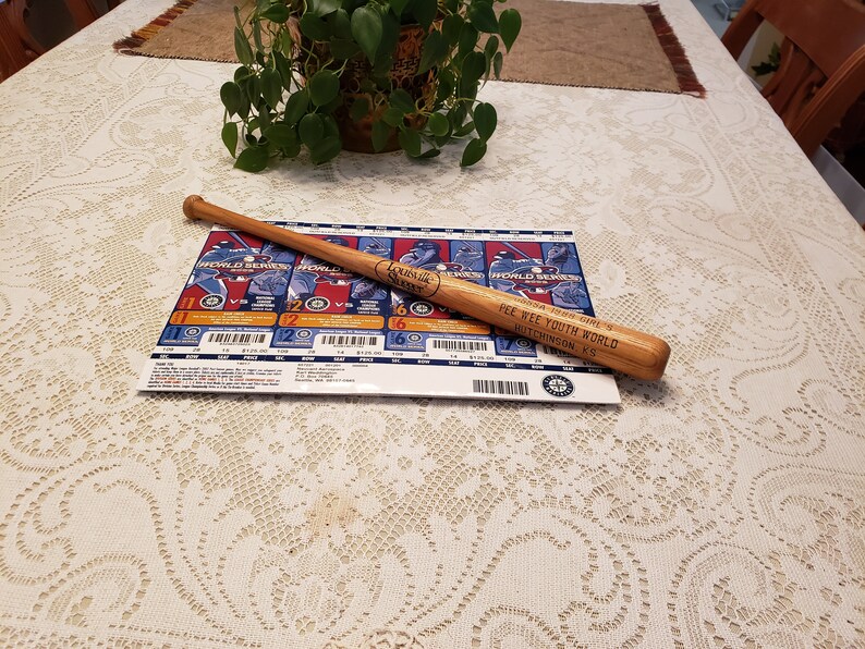 Vintage Miniature Louisville Slugger 125 Wood Baseball Bat Etsy