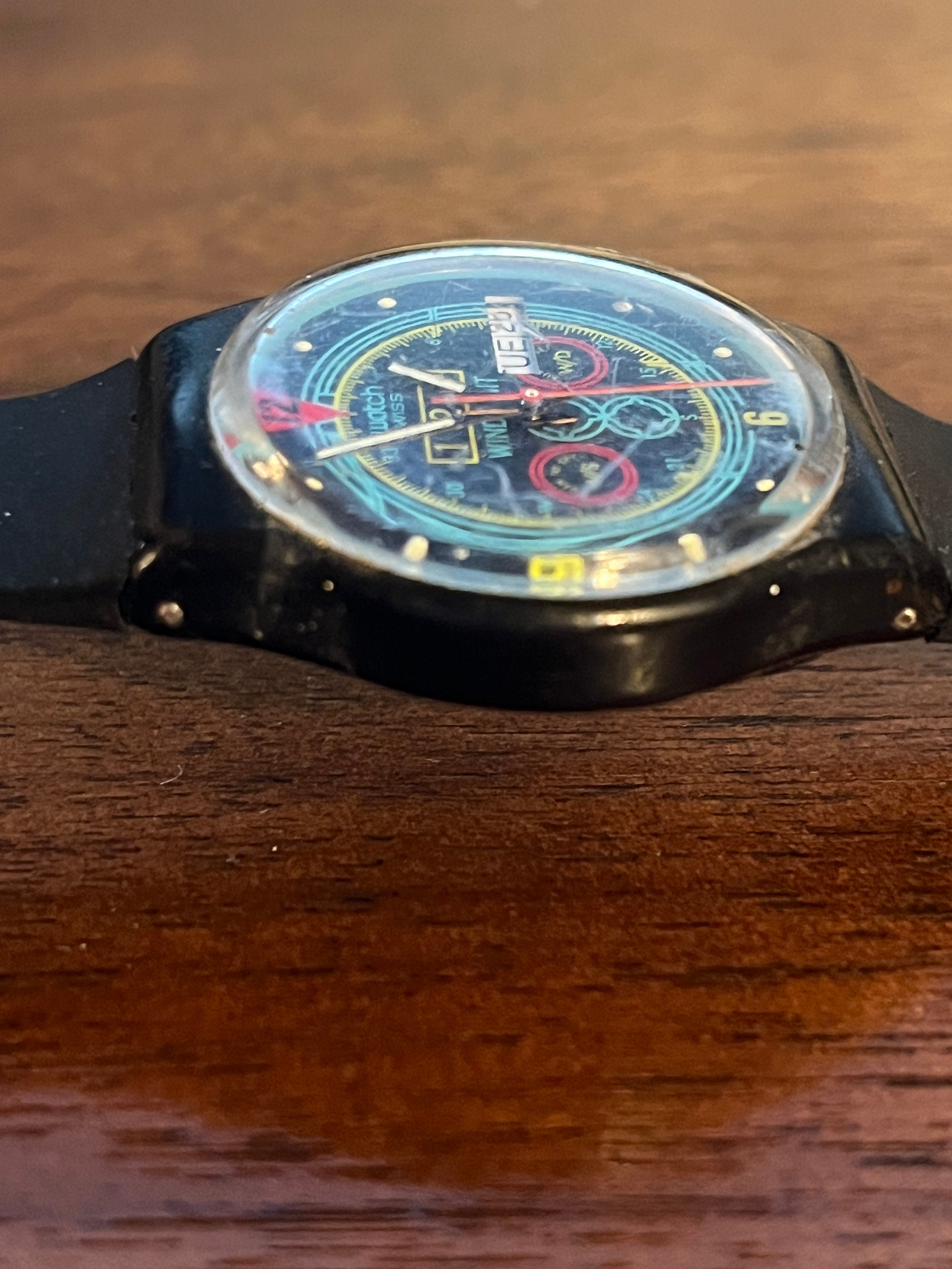 Swatch Watch 1987 Navigator GB707 Vintage - Etsy