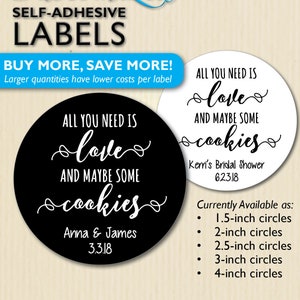 Stickers all You Need is Love... and Cookies - Etsy