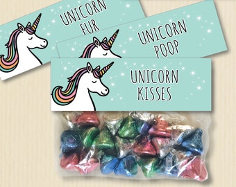 INSTANT DOWNLOAD 3 Unicorn Bag Toppers Lavender Printable | Etsy