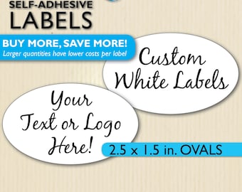 favor sticker S-100-CO logo sticker product stickers custom stickers oval 1.5 x .75 personalized with your words or logo kraft label