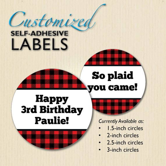 Download Buffalo Plaid Stickers Lumberjack Decor Camping Party Red Etsy