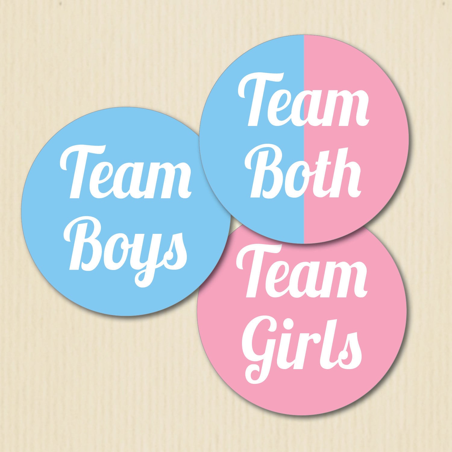 120 PCS Gender Reveal Party Round Stickers Boy and Girl Team Labels Baby  Shower Tags Gold Foil Character (Each Measures 2 in Diameter)