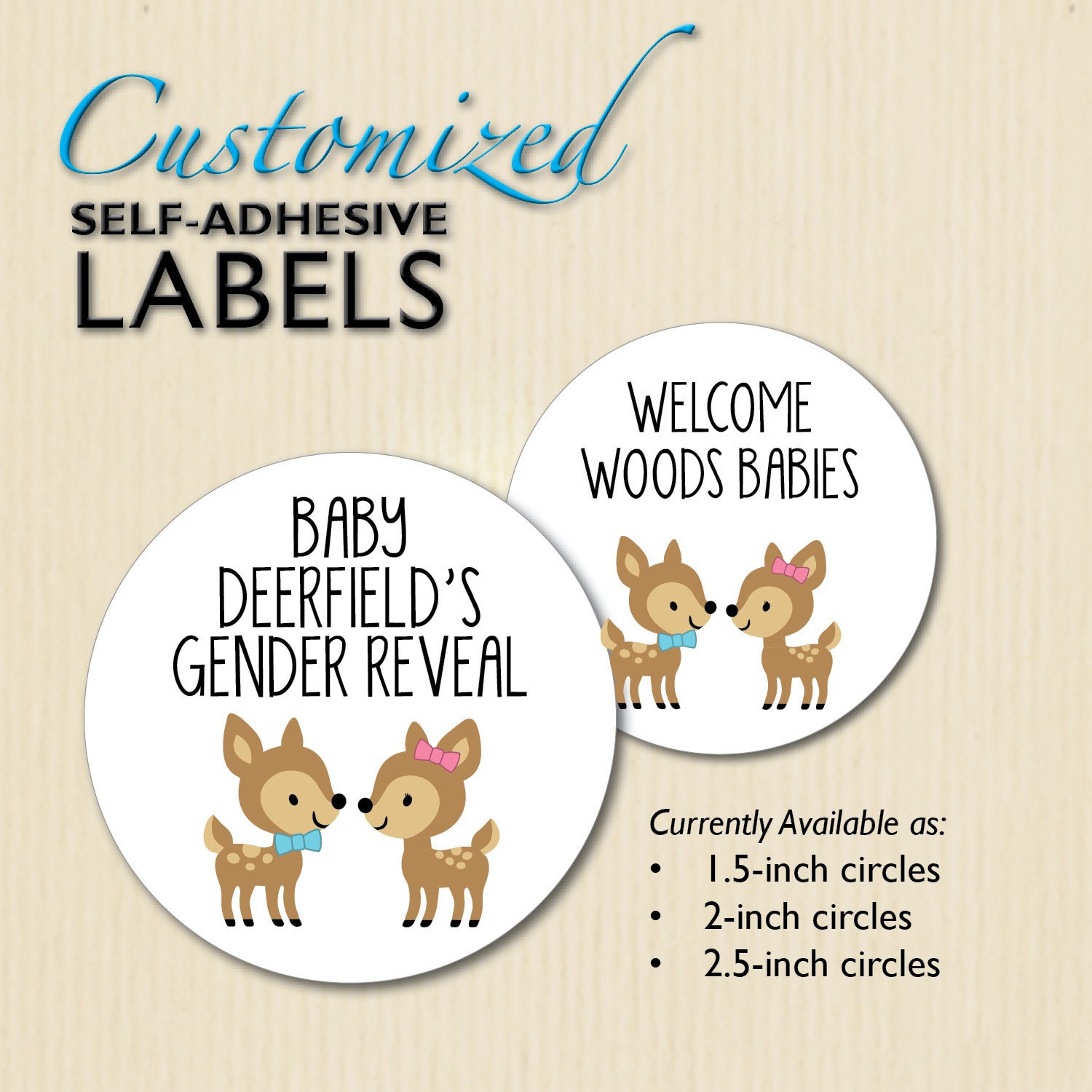 Welcome Baby Boy Stickers Labels Cute Little One Elephant Decor Stickers  Welcome New Born Gender Reveal