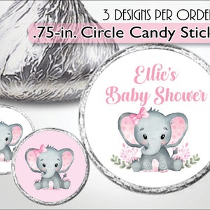 Rosa Elefanten Kuss Etiketten, rosa Kuss Aufkleber, Candy Buffet, Mädchen Babyparty, Mädchen 1. Geburtstag Gunst, unsere kleine Erdnuss, personalisiert