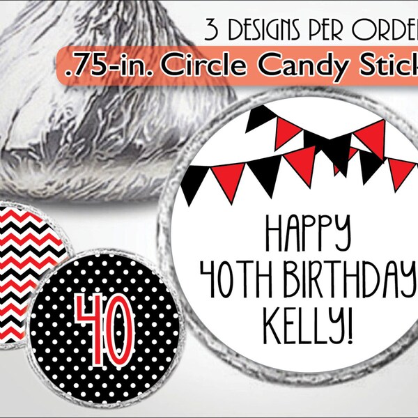 100 Personalized Sweet 16 Or Quinceañera Candy Favor Labels/Stickers - Custom Party Decor