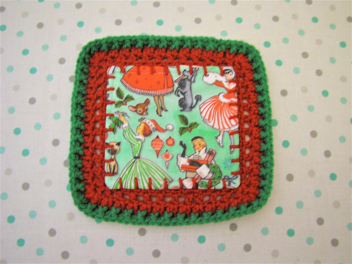 Retro Coasters Set of 4 Coasters Retro Christmas Classic Etsy