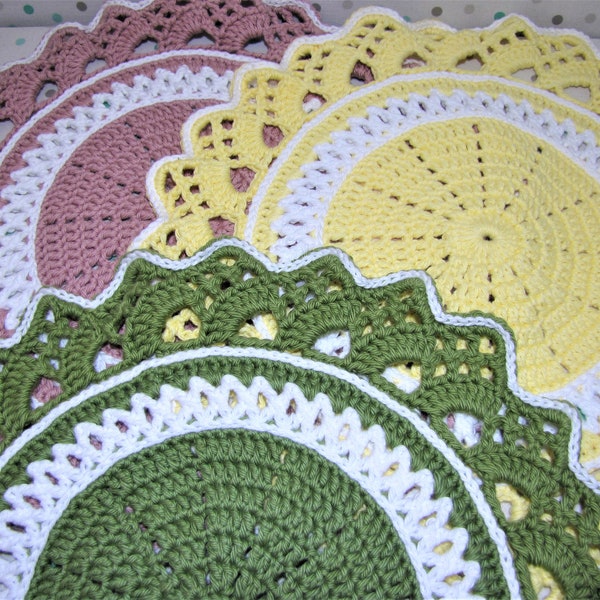 Crochet Placemats Etsy