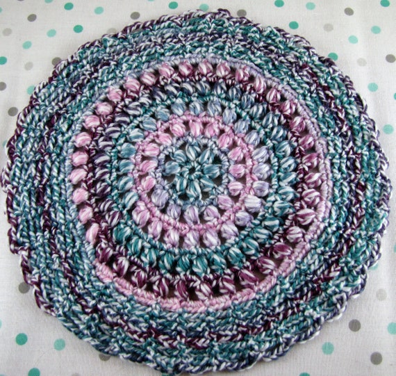 Round Crochet Placemat Knit Centerpiece Image 0