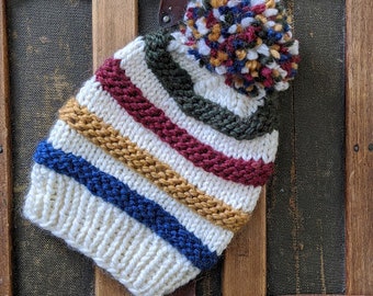 HUDSON BAY WIDE Striped Hat Warm Winter 