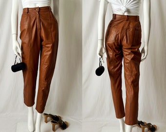 Vintage 80s 90s High-waisted Leather Pants