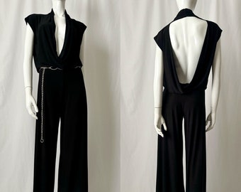 Y2K Vintage Draped Wide Leg Jumpsuit