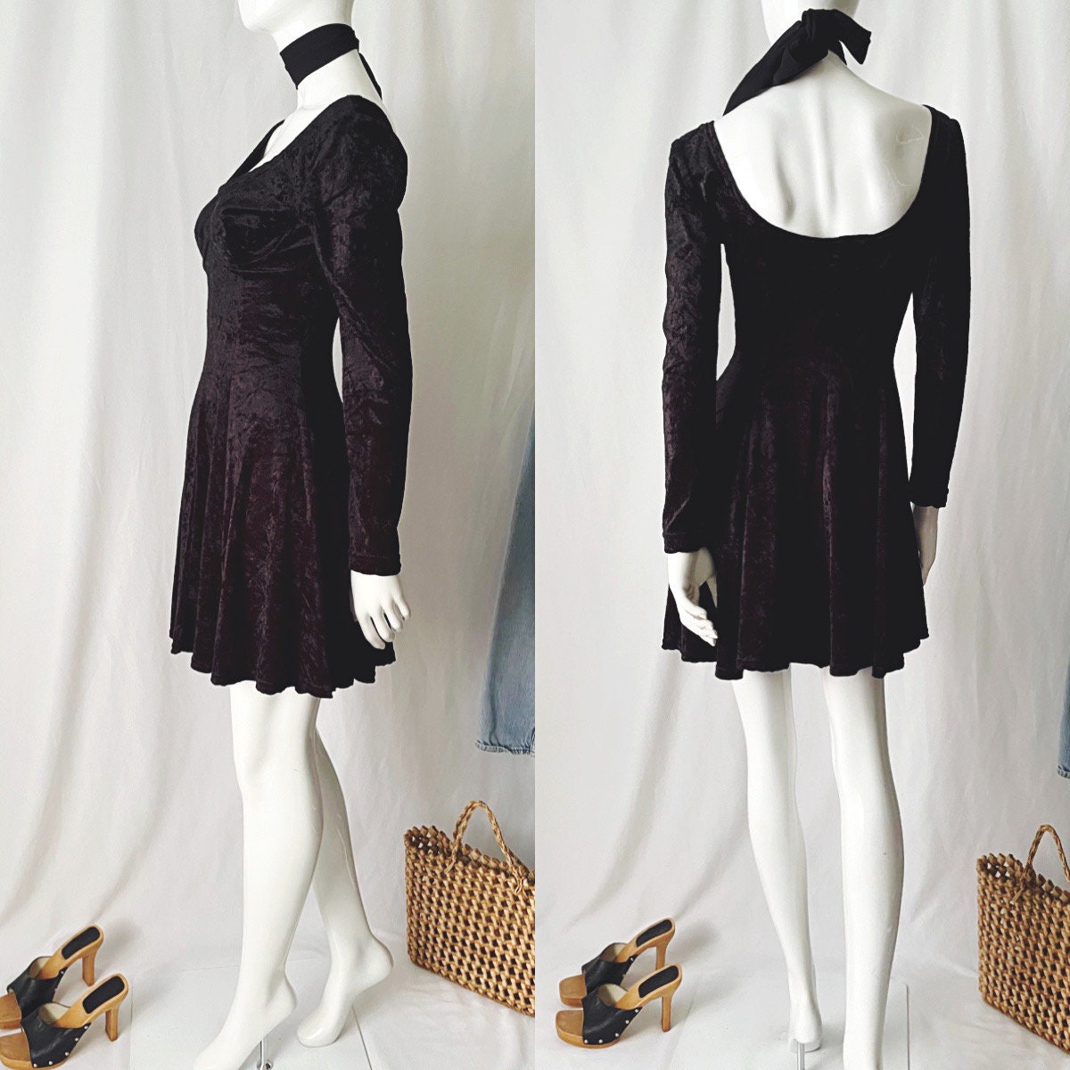 Crushed Velvet Bustier Mini Dress - Women - Ready-to-Wear