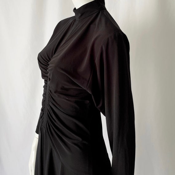 70s Vintage Ruched Midi Dress - image 5