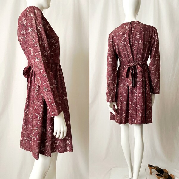 Vintage 90s Floral Mini Babydoll Dress