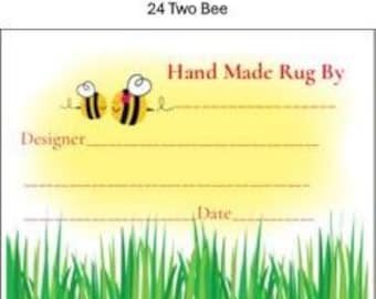 Choose From 19 Different Designs of Rug Labels for Finished Rugs (4.5"x5.5")
