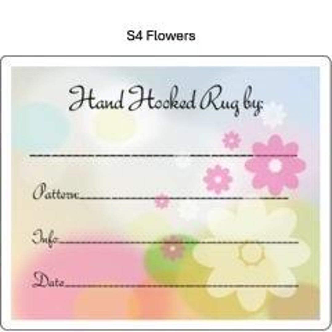 Handmade Rug Label Choose From 17 Different Designs of Rug Labels Tag 3 1/3