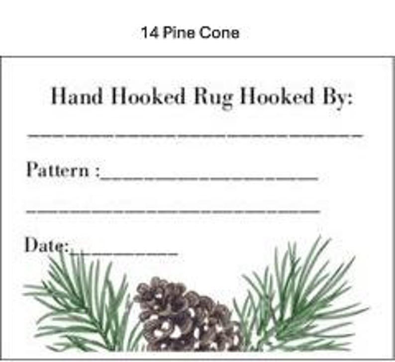 Area Rug Label Choose From 19 Different Designs of Rug Labels for Finished Rugs (4.5 ...