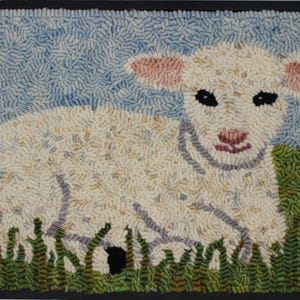 Lucy, Relaxing in the Grass, Rug Hooking Pattern, 17.5&quot;x14.5&quot;