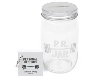 PR Jar® for Personal Records, Weightlifting, Powerlifting, Crossfit (Silver)