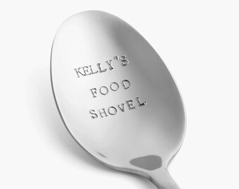 Personalized Food Shovel • Hand-stamped Spoon • Birthday Gift Idea