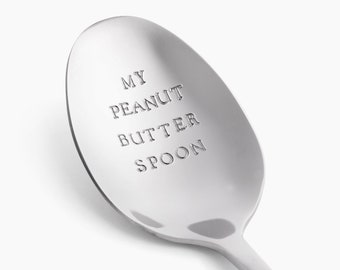 My Peanut Butter Spoon • Hand-stamped Spoon • Foodie gift
