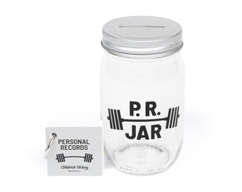 PR Jar™ for Personal Records, Weightlifting, Powerlifting, Crossfit (Black)