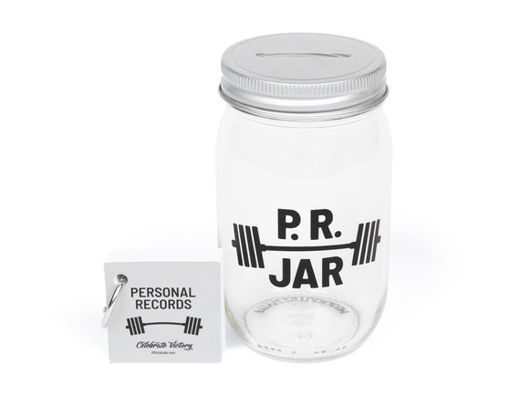 PR Jar® for Personal Records, Weightlifting, Powerlifting, Crossfit (Black)