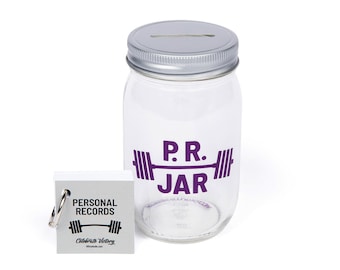 PR Jar® for Personal Records, Weightlifting, Powerlifting, Crossfit (Purple)