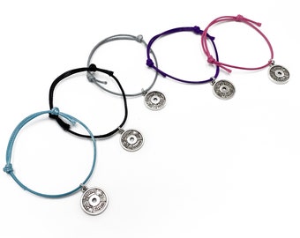 Weight Plate Charm Bracelet • Adjustable Wax Cord • 5 colors