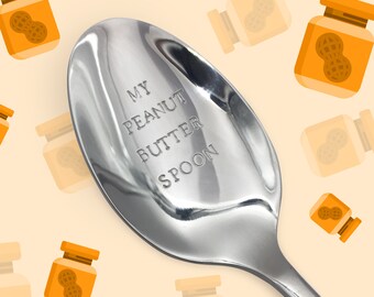 My Peanut Butter Spoon • Stamped Peanut Butter Spoon • Personalized Gift for Her • Gift for Him • Foodie Bodybuilder Gift • Powerlifter Gift