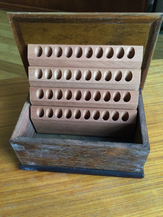 Vintage Casa Hugo/ Buenos Aires Wood Cigarette Case