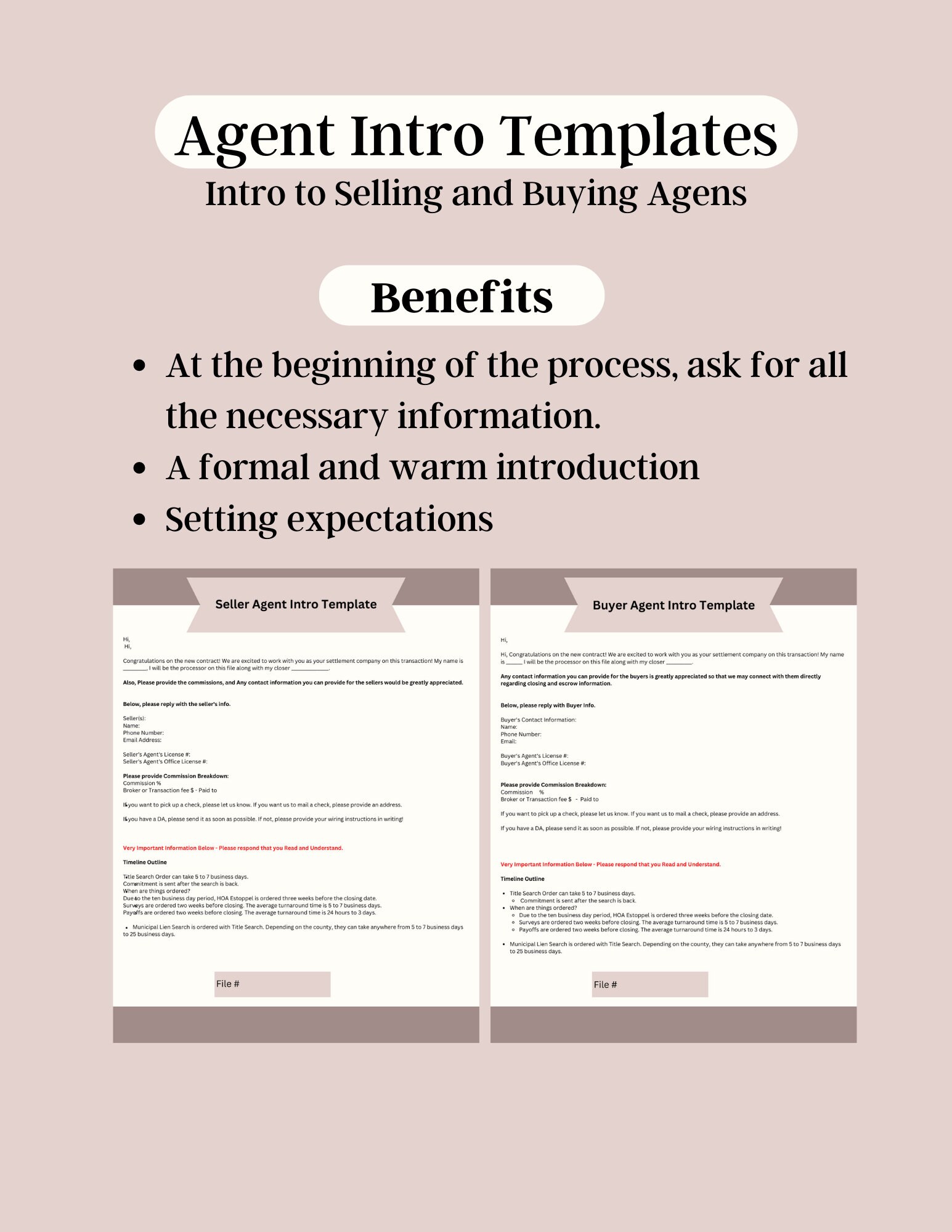 Real Estate Title Processor Checklist and Email Templates Etsy