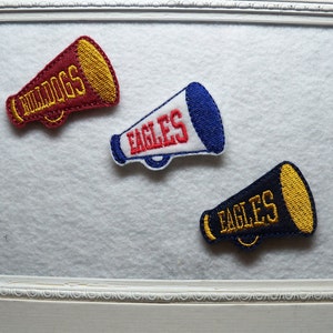 Cheer Megaphone Felties, 20 Mascots to Choose Custom Colors,