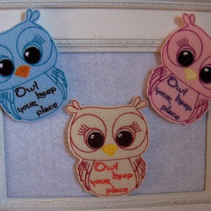 Owl  Bookmark Feltie, Oversize Feltie,  Could be Done With No Wording  ,Great to Create Bookmarks,