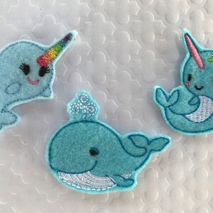 Narwhal Feltie   set of 4 of one kind