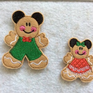 Mouse Gingerbread Boy or Girl, Your Choice set of 4 one style