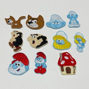Blue family feltie, cartoon feltie, set of 4 of one style of your choice